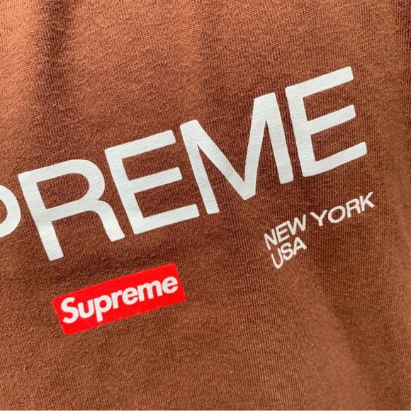 Supreme tee shirt short sleeve brown - Picture 8 of 9